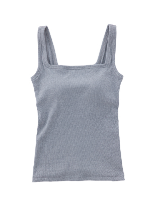 CUP IN COTTON RIBBED TANKTOP